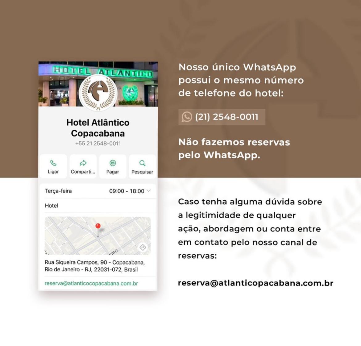 Hotel Atlantico Copacabana Rio de Janeiro Exteriér fotografie